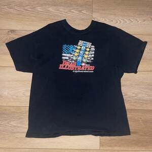 Y2K Drag Illustrated USA Racing Tee Double Sided Graphic Sponsor Shirt Size L